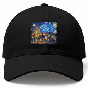 Italy Rome Colosseum Starry Night Roman Amphitheatre Ancient Baseball Cap