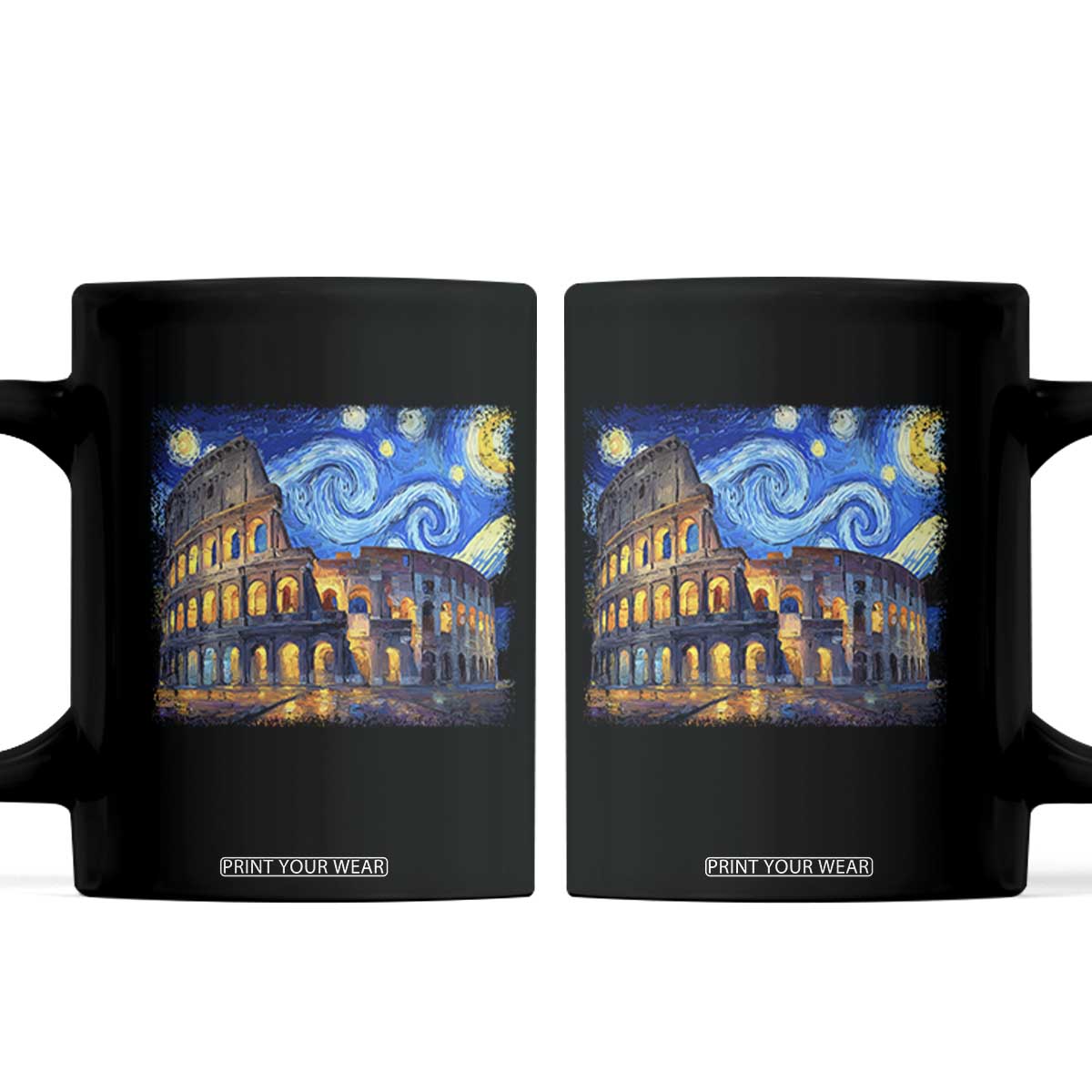 Italy Rome Colosseum Starry Night Roman Amphitheatre Ancient Coffee Mug