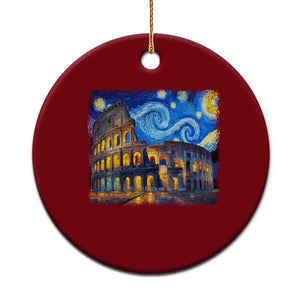 Italy Rome Colosseum Starry Night Roman Amphitheatre Ancient Ceramic Ornament