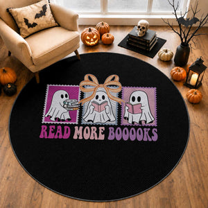 Halloween Teacher Round Rug Read More Boooooks Cute Ghost Reading Books