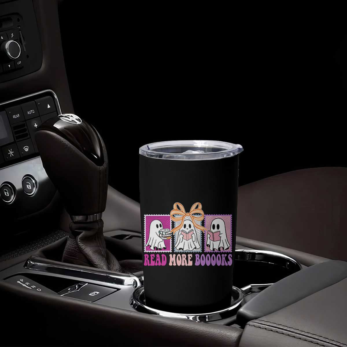 Halloween Teacher Tumbler Cup Read More Boooooks Cute Ghost Reading Books TS11 Print Your Wear