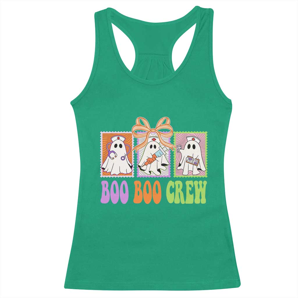 Halloween Nurse Racerback Tank Top Boo Boo Crew Cute Spooky Ghost TS11 Irish Green Print Your Wear