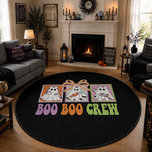 Halloween Nurse Round Rug Boo Boo Crew Cute Spooky Ghost