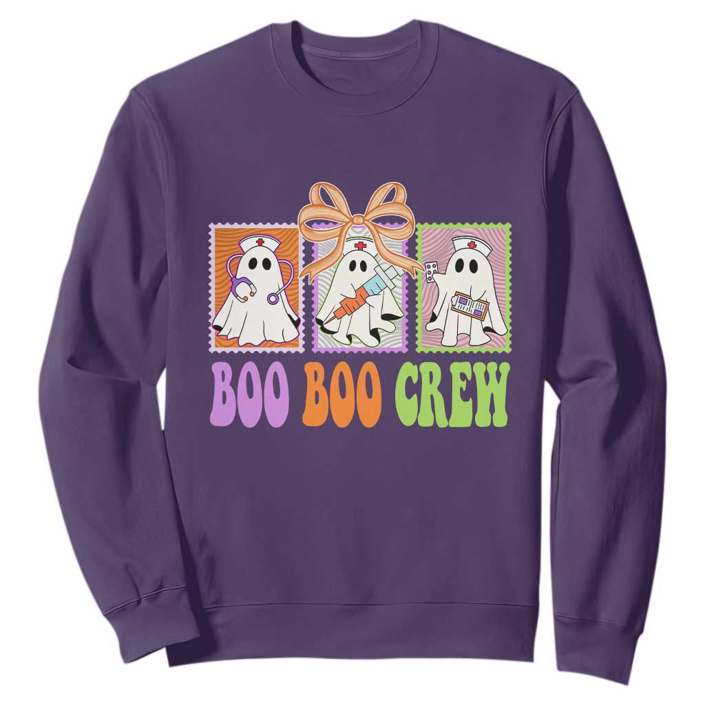 Halloween Nurse Sweatshirt Boo Boo Crew Cute Spooky Ghost TS11 Purple Print Your Wear