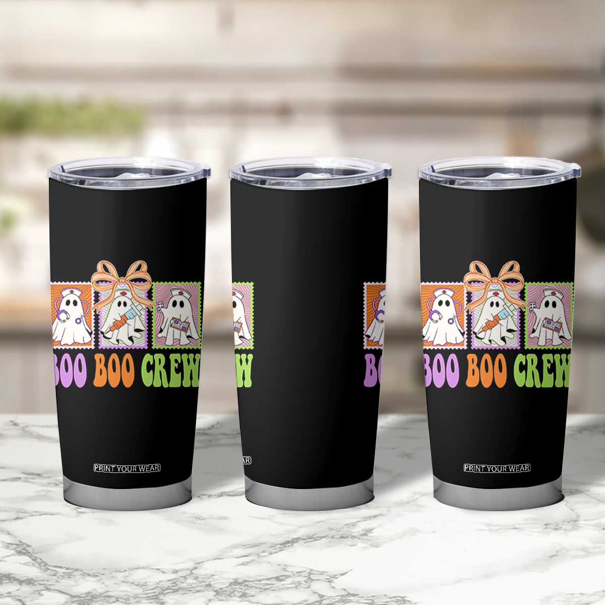 Halloween Nurse Tumbler Cup Boo Boo Crew Cute Spooky Ghost TS11 Print Your Wear