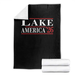 Lake America 2026 Throw Blanket Previously Ontario Canada Funny Patriotic