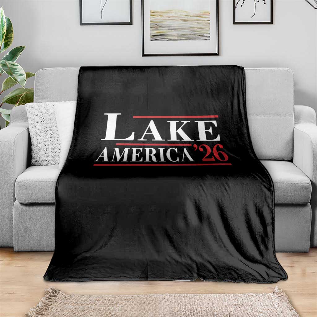 Lake America 2026 Throw Blanket Previously Ontario Canada Funny Patriotic