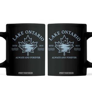 Lake Ontario Always And Forever Est 1615 Coffee Mug Great Lakes Souvenir Maple Leaf