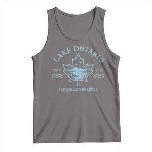 Lake Ontario Always And Forever Est 1615 Tank Top Great Lakes Souvenir Maple Leaf