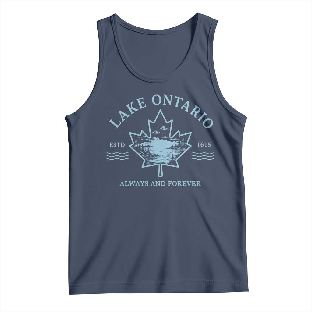Lake Ontario Always And Forever Est 1615 Tank Top Great Lakes Souvenir Maple Leaf