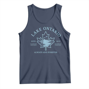 Lake Ontario Always And Forever Est 1615 Tank Top Great Lakes Souvenir Maple Leaf