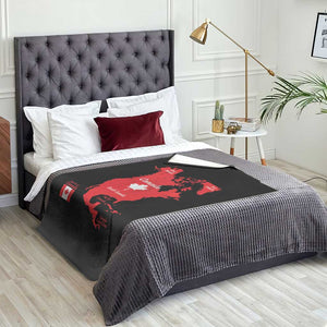 Funny All Canada Territory Map Throw Blanket Canadian Pride Patriotic Vintage Maple Leaf