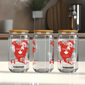 Funny All Canada Territory Map Glass Can Canadian Pride Patriotic Vintage Maple Leaf