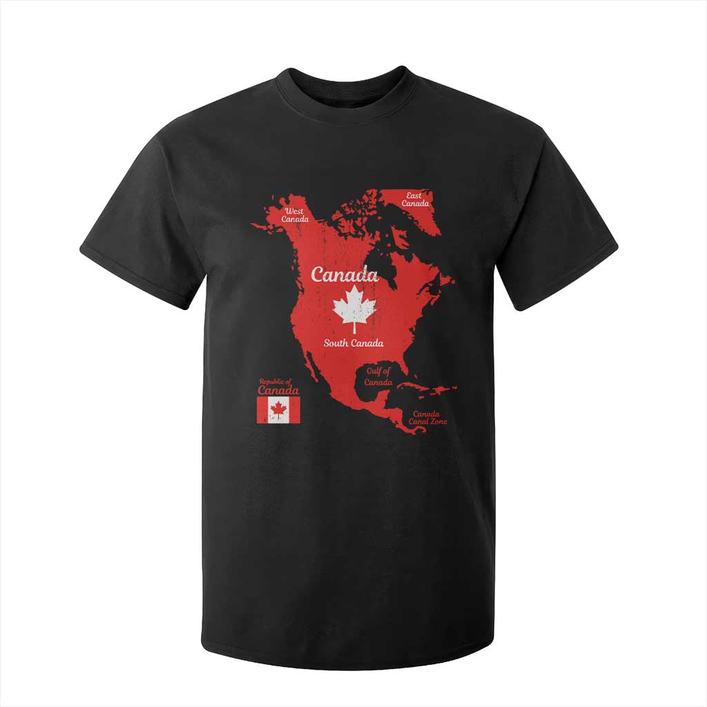 Funny All Canada Territory Map T Shirt For Kid Canadian Pride Patriotic Vintage Maple Leaf