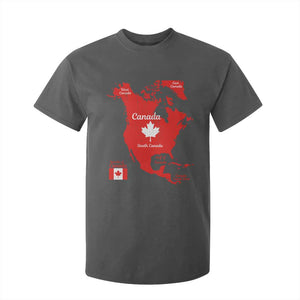 Funny All Canada Territory Map T Shirt For Kid Canadian Pride Patriotic Vintage Maple Leaf
