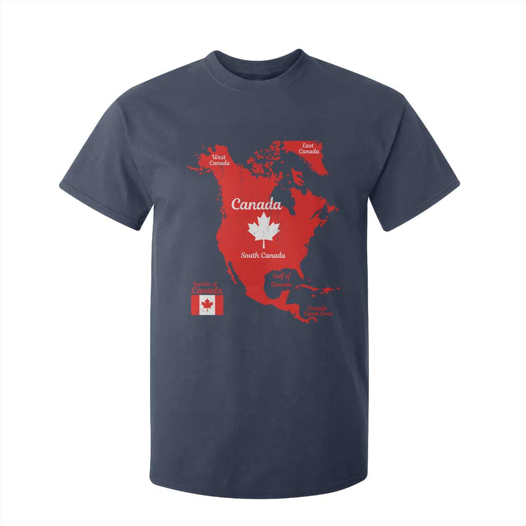 Funny All Canada Territory Map T Shirt For Kid Canadian Pride Patriotic Vintage Maple Leaf