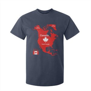 Funny All Canada Territory Map T Shirt For Kid Canadian Pride Patriotic Vintage Maple Leaf