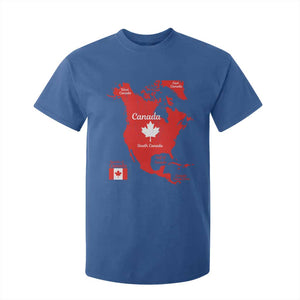 Funny All Canada Territory Map T Shirt For Kid Canadian Pride Patriotic Vintage Maple Leaf