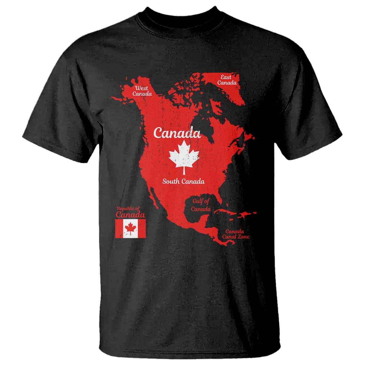 Funny All Canada Territory Map T Shirt Canadian Pride Patriotic Vintage Maple Leaf