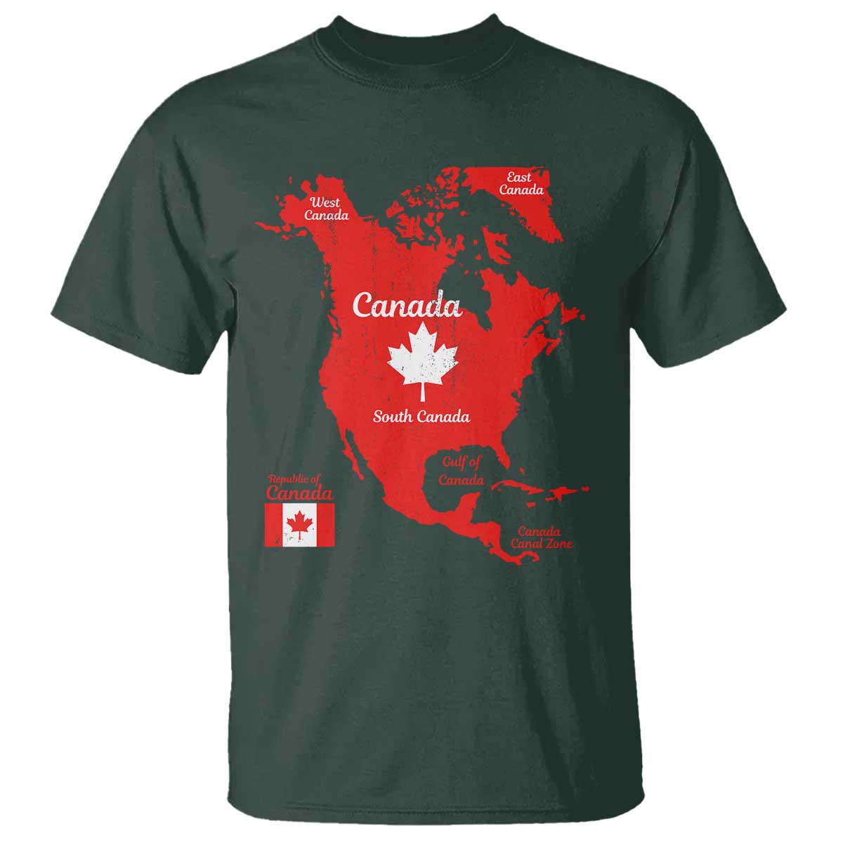 Funny All Canada Territory Map T Shirt Canadian Pride Patriotic Vintage Maple Leaf