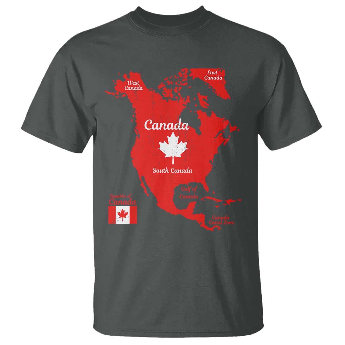 Funny All Canada Territory Map T Shirt Canadian Pride Patriotic Vintage Maple Leaf