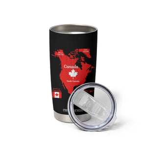 Funny All Canada Territory Map Tumbler Cup Canadian Pride Patriotic Vintage Maple Leaf