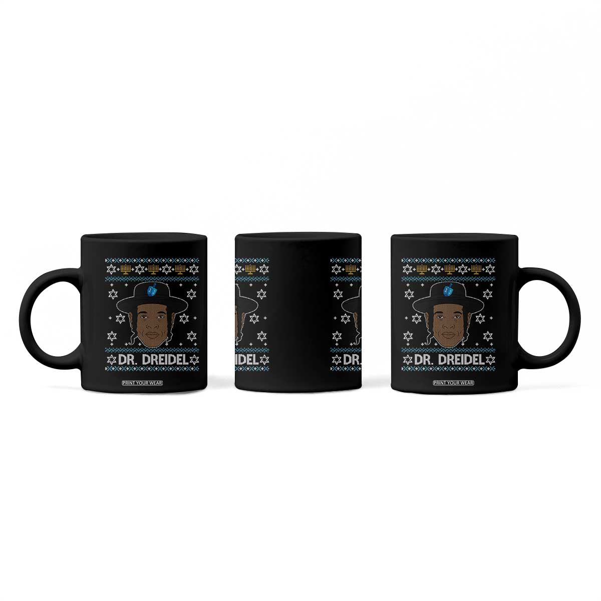 Funny Hanukkah Dreidel Coffee Mug Dr Dreidel Chanukah Rapper DJ TS11 Print Your Wear