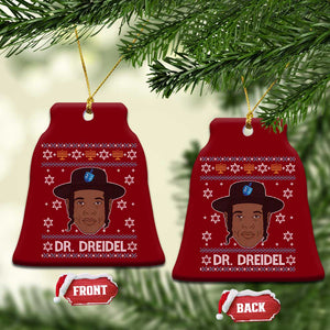 Funny Hanukkah Dreidel Ceramic Ornament Dr Dreidel Chanukah Rapper DJ TS11 Print Your Wear