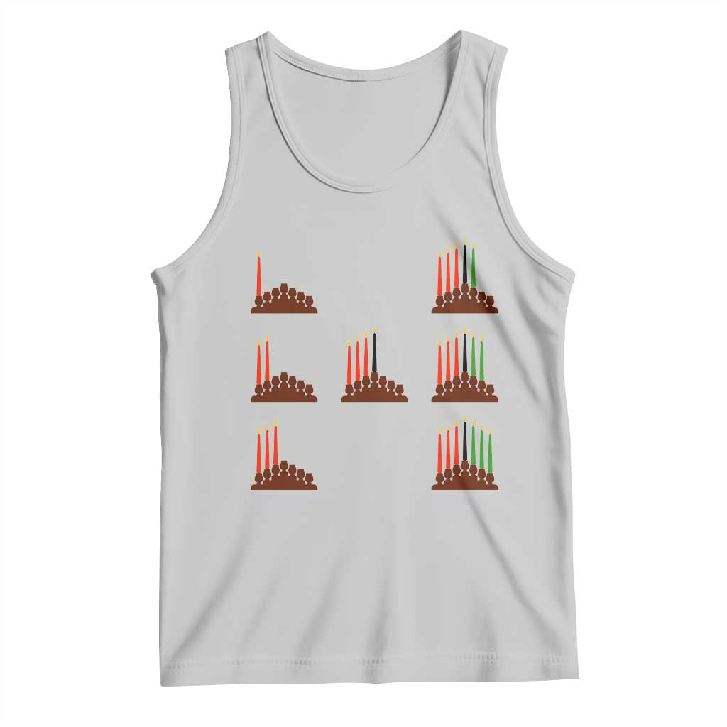 Kwanzaa Kinara Seven Candles African American Holiday Tank Top TS11 Ash Print Your Wear