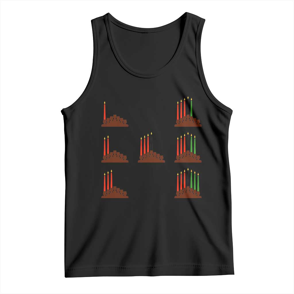 Kwanzaa Kinara Seven Candles African American Holiday Tank Top TS11 Black Print Your Wear