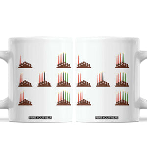Kwanzaa Kinara Seven Candles African American Holiday Coffee Mug TS11 White Print Your Wear