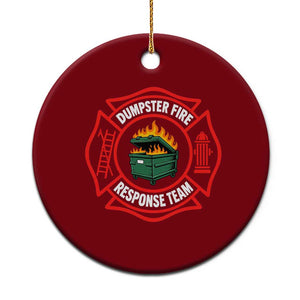 Dumpster Fire Response Team Funny Work Office Firefighter Ceramic Ornament Crisis Management