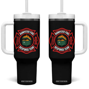 Dumpster Fire Response Team Funny Work Office Firefighter Tumbler With Handle Crisis Management