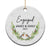 Personalized Engaged 2024 Christmas Ornament Custom Name Mr & Mrs Engagement Bird Mistletoe TS11 Print Your Wear