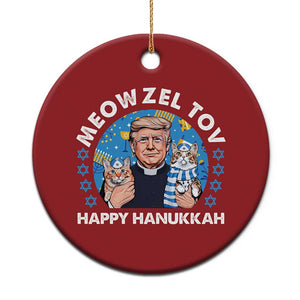 Funny Trump Cat Hanukkah Christmas Ornament Meowzel Tov Happy Hanukkah David Stars TS11 Print Your Wear