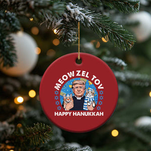 Funny Trump Cat Hanukkah Christmas Ornament Meowzel Tov Happy Hanukkah David Stars TS11 Print Your Wear