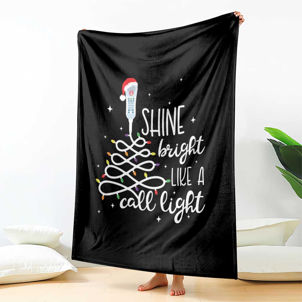 Funny Christmas Nurse Throw Blanket Shine Bright Like A Call Light Led Lights TS11 Print Your Wear