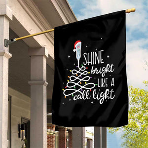Funny Christmas Nurse Garden Flag Shine Bright Like A Call Light Led Lights TS11 Print Your Wear