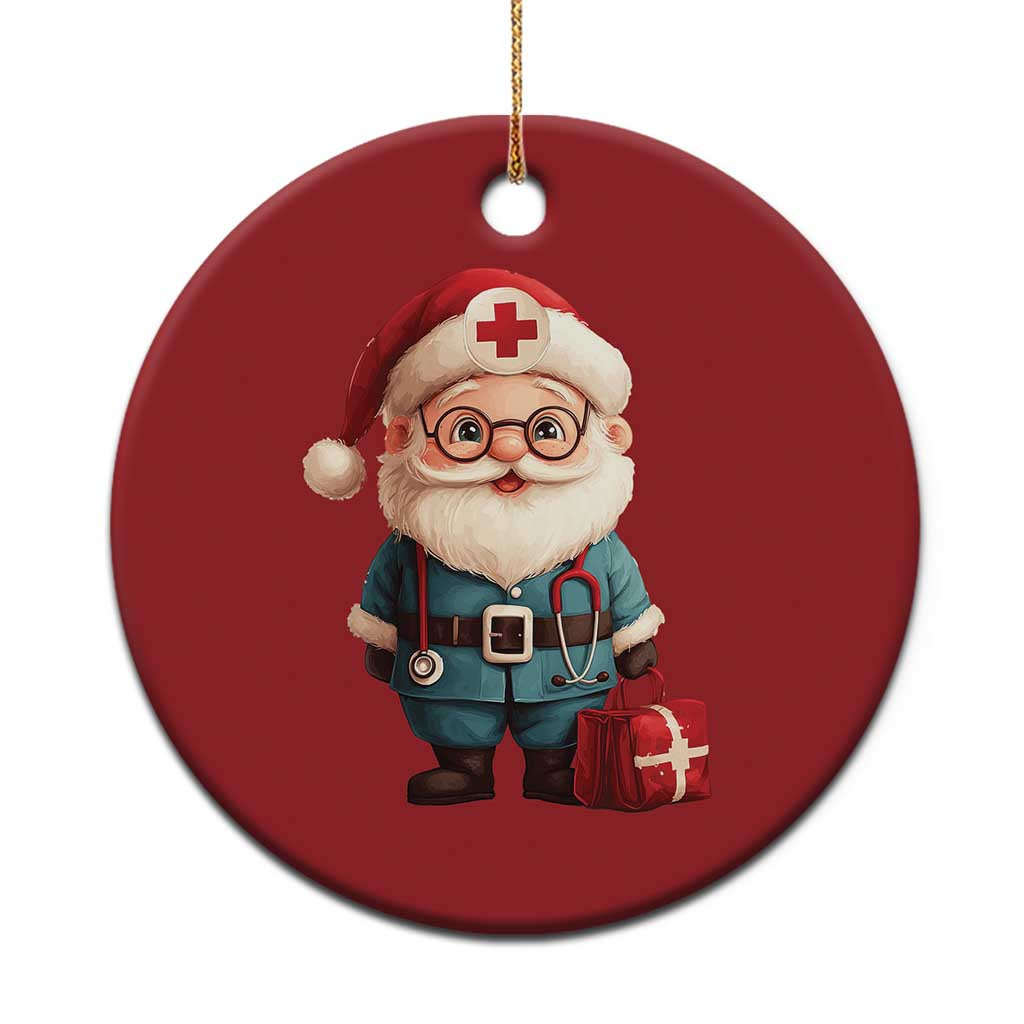 Funny Xmas Santa Doctor Medical Christmas Ornament TS11 Print Your Wear