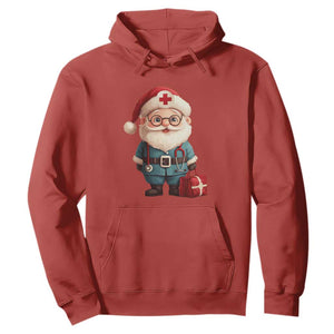 Funny Christmas Santa Doctor Medical Hoodie TS11 Red Print Your Wear