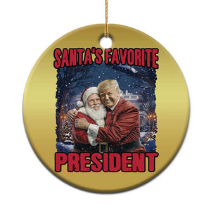 Funny Xmas Trump Santa Christmas Ornament Santa's Favorite President White House TS11 Print Your Wear