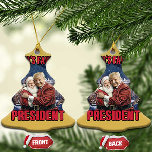 Funny Xmas Trump Santa Christmas Ornament Santa's Favorite President White House TS11 Christmas Tree Gold Print Your Wear