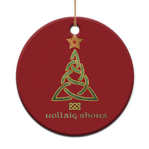 Irish Gaelic Christmas Nollaig Shona Christmas Ornament Celtic Knot Christmas Tree TS11 Print Your Wear