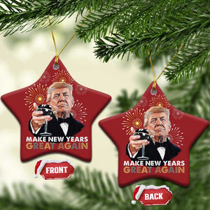 Funny Trump New Year Christmas Ornament Make New Years Great Again Fireworks TS11 Star Red Print Your Wear