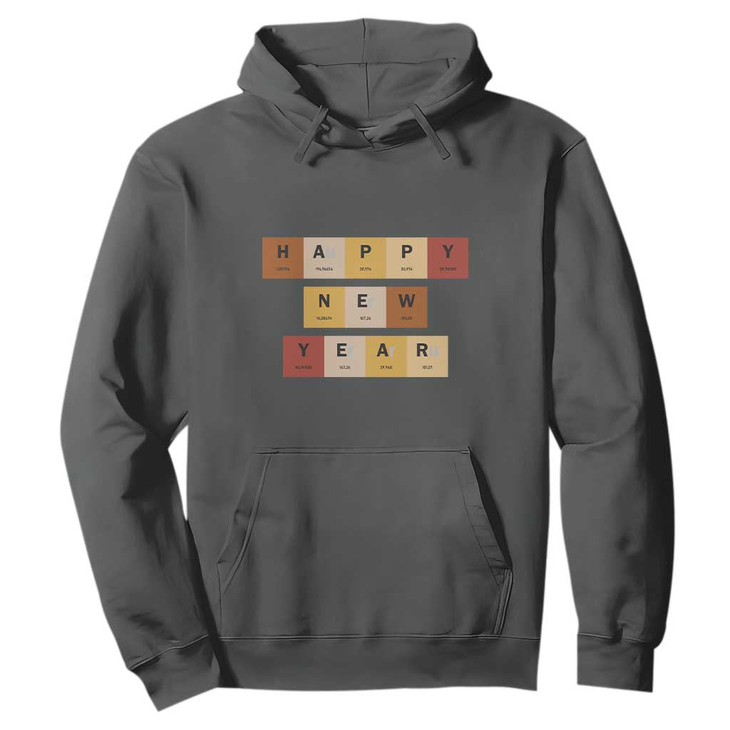 Funny Happy New Year Periodic Table Elements Hoodie Chemistry Teacher Student TS11 Dark Heather Print Your Wear