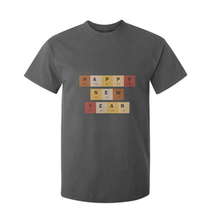 Funny Happy New Year Periodic Table Elements T Shirt For Kid Chemistry Teacher Student TS11 Dark Heather Print Your Wear