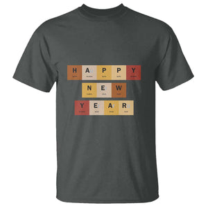 Funny Happy New Year Periodic Table Elements T Shirt Chemistry Teacher Student TS11 Dark Heather Print Your Wear