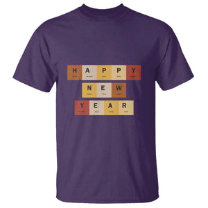 Funny Happy New Year Periodic Table Elements T Shirt Chemistry Teacher Student TS11 Purple Print Your Wear