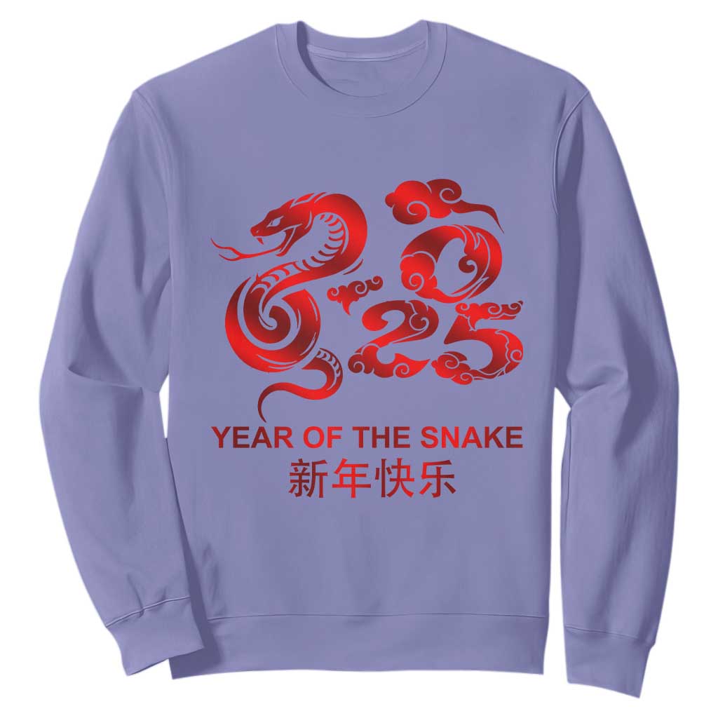 Year Of The Snake Lunar Chinese New Year 2025 Sweatshirt TS11 Violet Print Your Wear