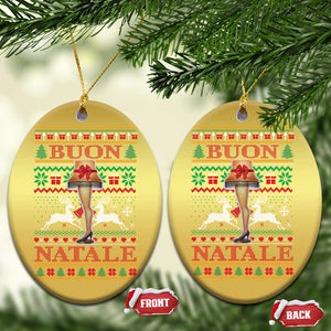 Funny Xmas Movie Christmas Ornament Buon Natale Lamp Italian Christmas TS11 Oval Gold Print Your Wear